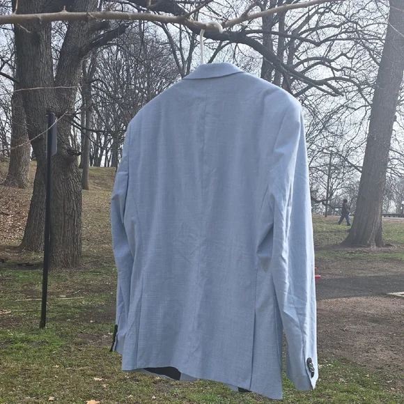 H&M Light Blue Men’s Sport Coat - Two-Button Blazer - Picture 2 of 9
